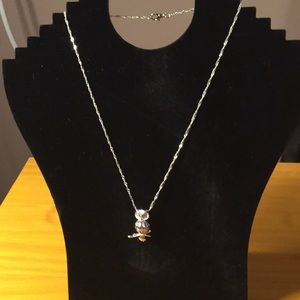 Owl-Cage Pendant W/Pearl (Brand New)